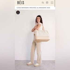 Béi The Weekender travel bag in beige (NWT)